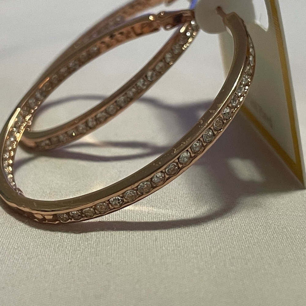Rose Gold Hoops - Picture 3 of 4